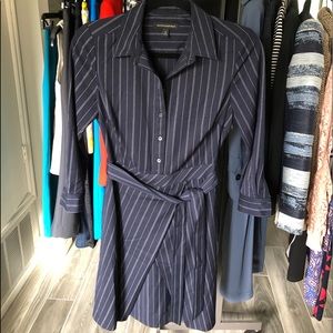 Banana Republic Navy Blue Stripes Dress